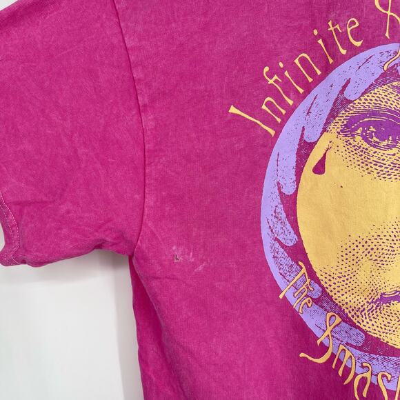 Officially Licensed Smashing Pumpkins Infinite Sadness Tour Tee Pink Acid Wash L - Picture 5 of 7